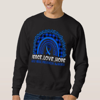Rainbow Leopard Peace Liebe Hope Child Missbrauch Sweatshirt