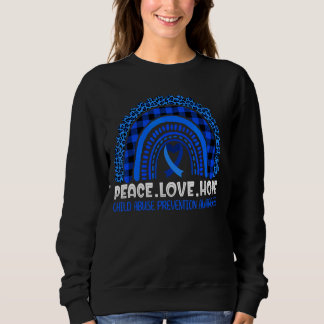 Rainbow Leopard Peace Liebe Hope Child Missbrauch  Sweatshirt