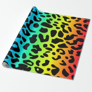 Rainbow Leopard Print Geschenkpapier