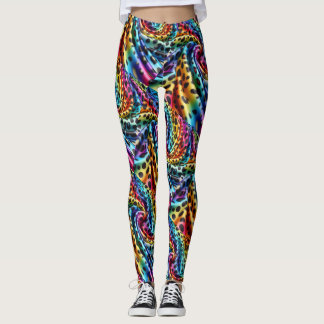 Rainbow Leopard Print Leggings | Psychedelic