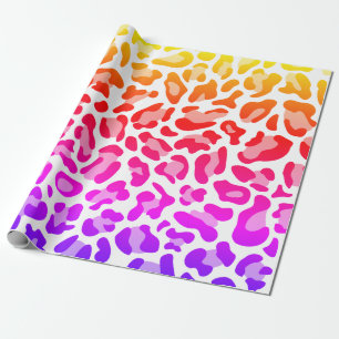 Rainbow Leopard Skin Geschenkpapier