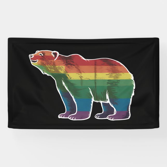 Rainbow Lesbian LGBT Gay Pride Banner (Horizontal)