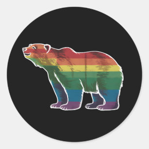 Rainbow Lesbian LGBT Gay Pride Runder Aufkleber
