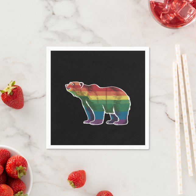 Rainbow Lesbian LGBT Gay Pride Serviette (Beispiel)