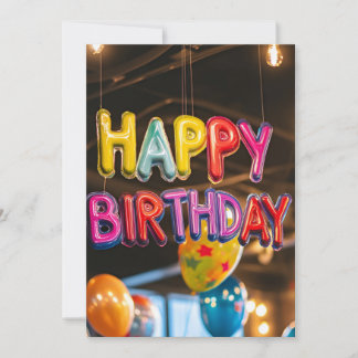 Rainbow Letter Ballons Geburtstagsparty Einladung