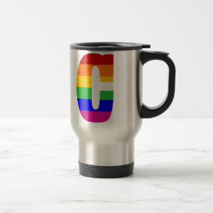 Rainbow Letter C Reisebecher