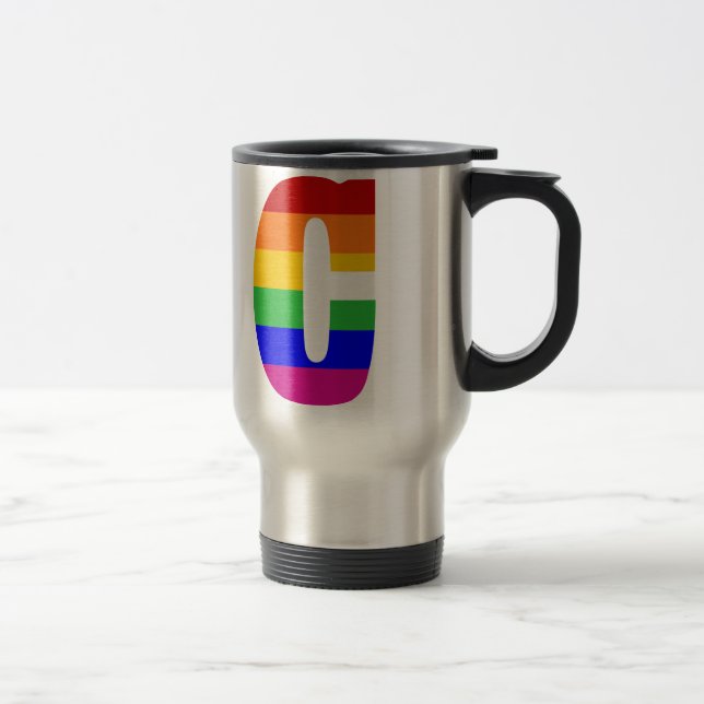 Rainbow Letter C Reisebecher (Rechts)