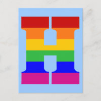 Rainbow Letter H