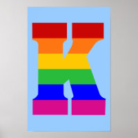 Rainbow Letter K