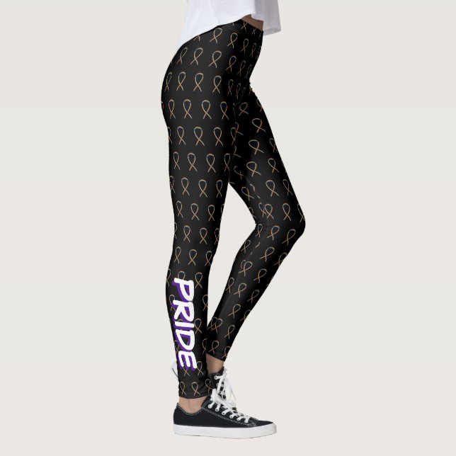 Rainbow LGBT Awareness Ribbon Custom Leggings (Rechts)