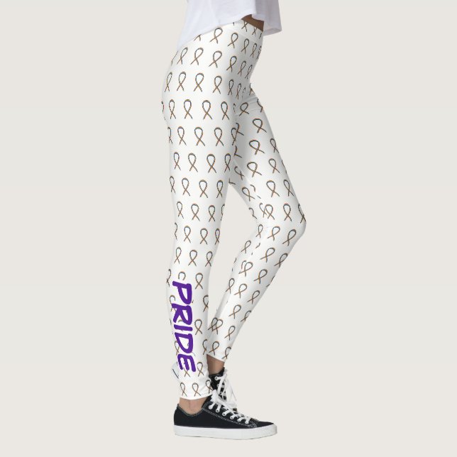 Rainbow LGBT Awareness Ribbon Custom Leggings (Rechts)