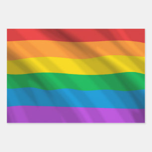 Rainbow LGBT Flag Wrapping Paper Sheets - Prix Geschenkpapier Set