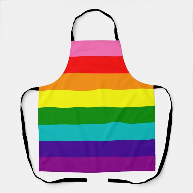 Rainbow LGBT Gay Flag All-Over Print Schürze (Vorderseite)