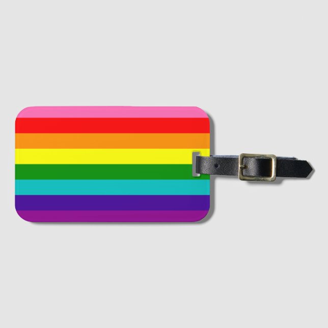 Rainbow LGBT Gay Flag Gepäckanhänger (Vorderseite (Horizontal))
