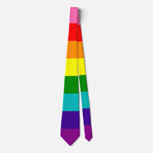 Rainbow LGBT Gay Flag Neck Tie Krawatte