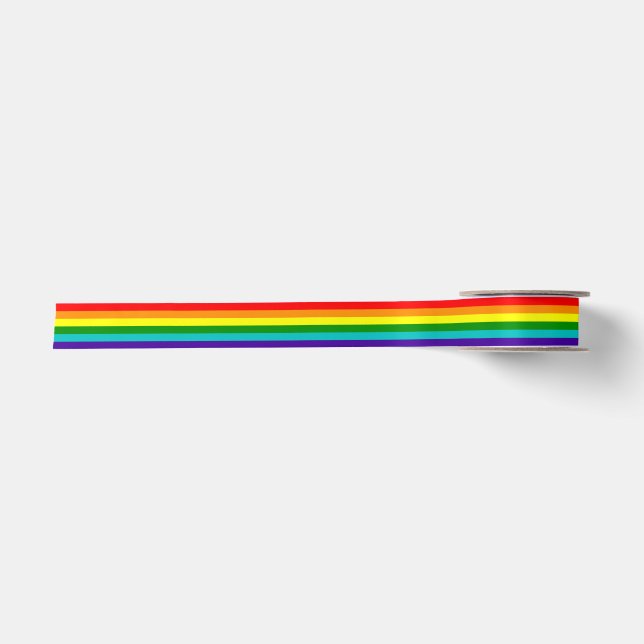 Rainbow LGBT gay flag Ribbon Satinband (Vorderseite)