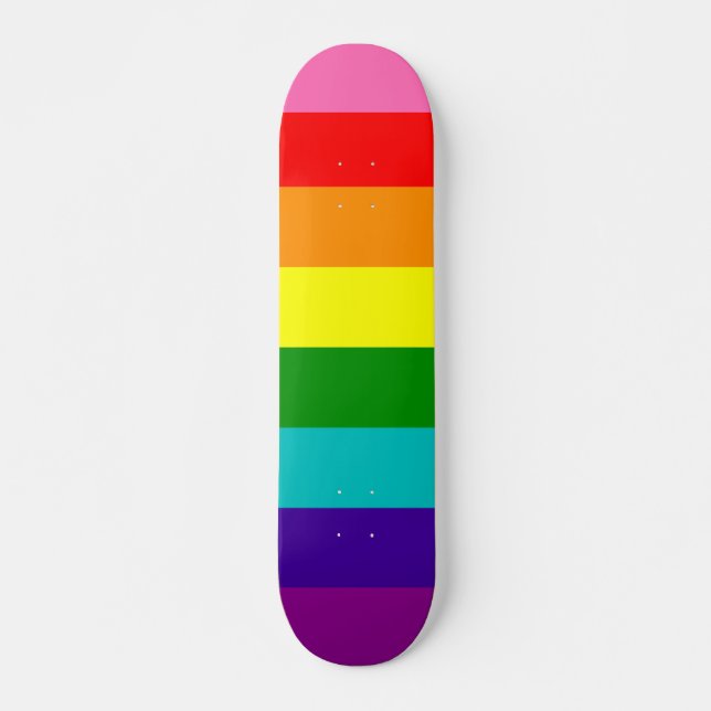 Rainbow LGBT gay flag Skateboard (Vorne)