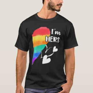 Rainbow Lgbt Heart Ich bin ihr für Paare Gay Lesbi T-Shirt