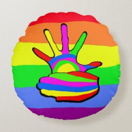 Rainbow LGBT Liebe Rundes Kissen