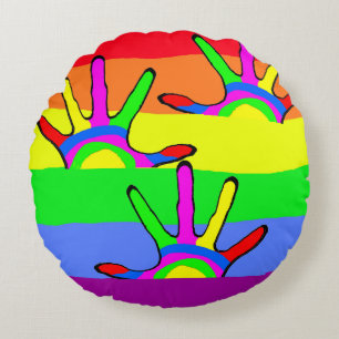 Rainbow LGBT Liebe Rundkissen Rundes Kissen