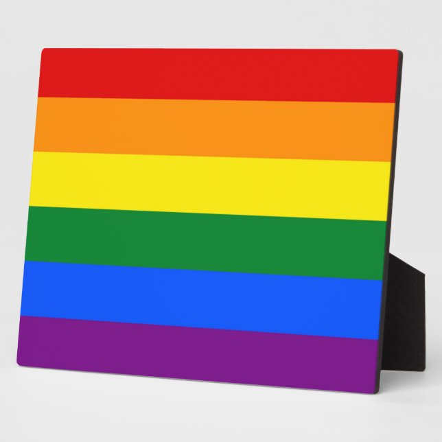 Rainbow LGBT Pride Flag Plaque Fotoplatte (Seite)