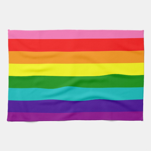 Rainbow LGBT Schwulenflagge Küchentücher (Horizontal)
