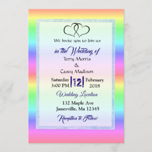 Rainbow LGBT Wedding Einladungen