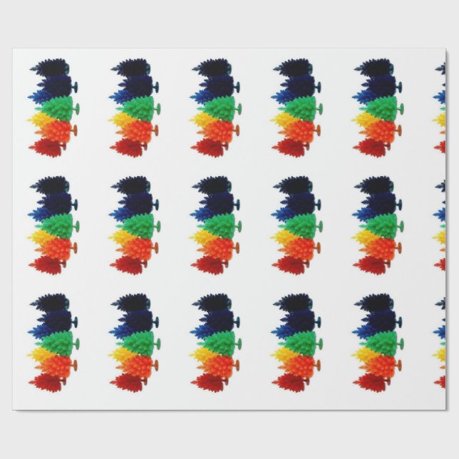 Rainbow LGBT Weihnachtswrapper Geschenkpapier (Flach)