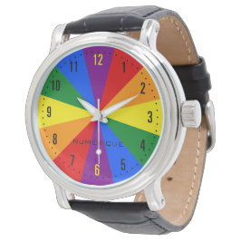 Rainbow LGBTQ American Pride Diversity Star Burst Armbanduhr
