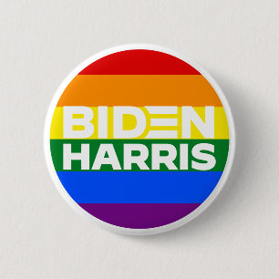 Rainbow LGBTQ Joe Biden Kamala Harris 2020 Button