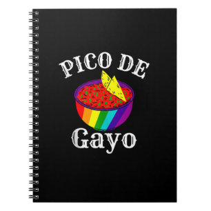 Rainbow LGBTQ Pico De Gayo Gay Pride Flag Salsa Me Notizblock