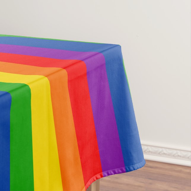 Rainbow LGBTQ+ Prix Flag, Gay Pride Colors Tischdecke (Beispiel)
