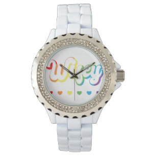 Rainbow LGBTQIA Lesbische Schwulenunterstützung Armbanduhr