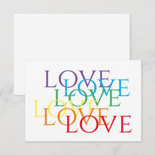 RAINBOW-LIEBE 3.5x5.5-Flachkarte Karte