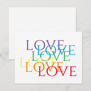 RAINBOW-LIEBE 4.25x6.25 Flachkarte Karte