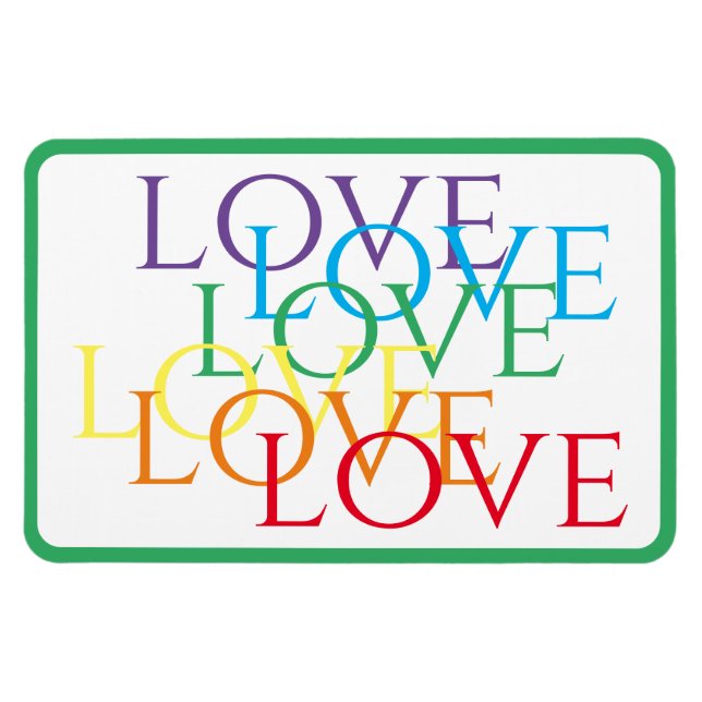 RAINBOW LIEBE 4x6 Flexible Magnet / Green (Horizontal)