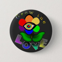 Rainbow Liebe Augapfel Blume Button