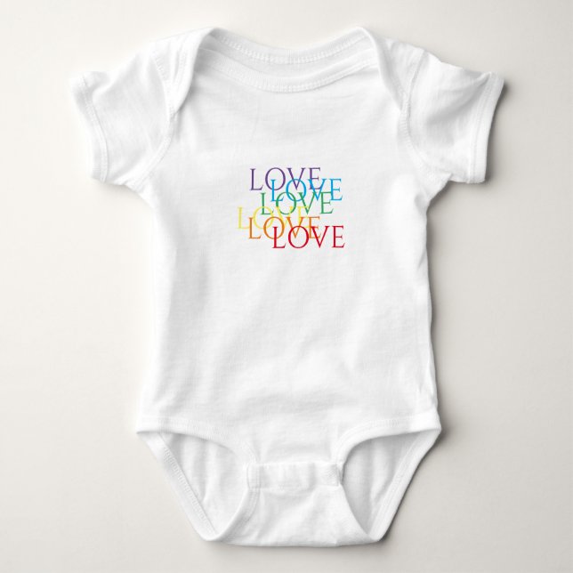 RAINBOW LIEBE Baby Bodysuit Strampler (Vorderseite)