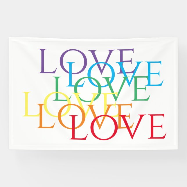 RAINBOW LIEBE Banner 4'x6' (Horizontal)