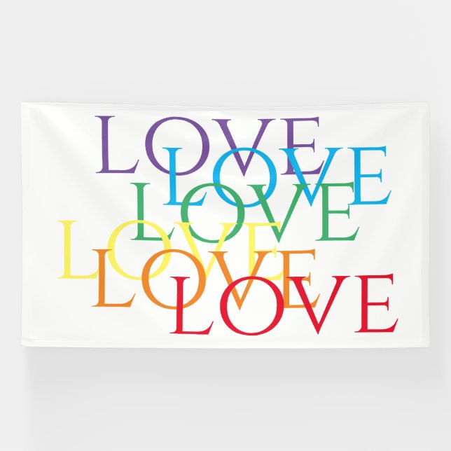 RAINBOW LIEBE Banner 6'x10' (Horizontal)