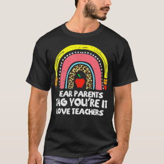 Rainbow Liebe Eltern Tag Sie es letzte Schule T-Shirt