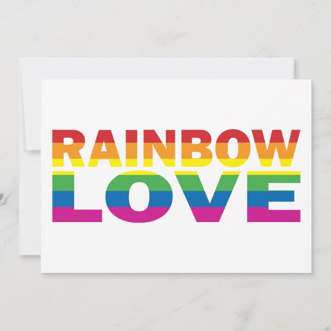 Rainbow Liebe Gay Pride Einladung (Rückseite)
