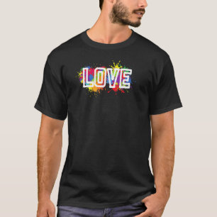 Rainbow-Liebe Grafikdesign T-Shirt