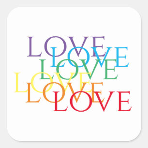 RAINBOW LIEBE Große Aufkleber am Platz