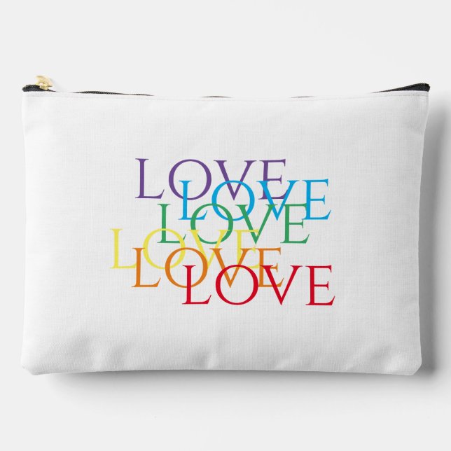 RAINBOW LIEBE Grosses Zubehörtasche (Vorderseite)