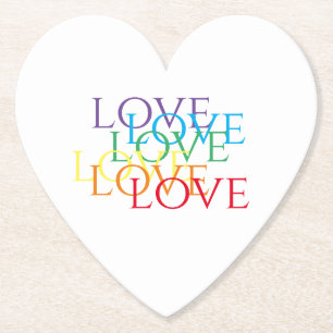 RAINBOW LIEBE Heftpapier Untersetzer