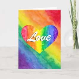 Rainbow Liebe Herzkarte Feiertagskarte
