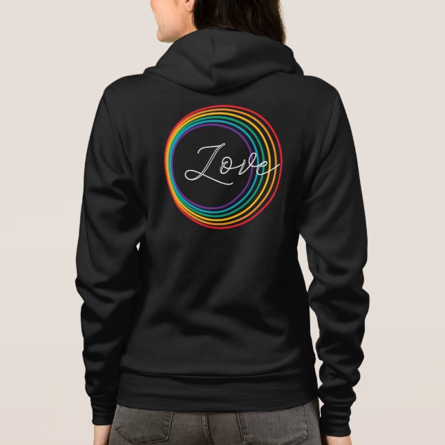 Rainbow-Liebe Hoodie (Rückseite)