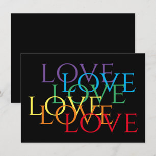 RAINBOW LIEBE II 4.5x6.25 Flachkarte Mitteilungskarte
