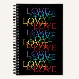 RAINBOW LIEBE II 5.5x8.5 SpiralNotebook Notizbuch